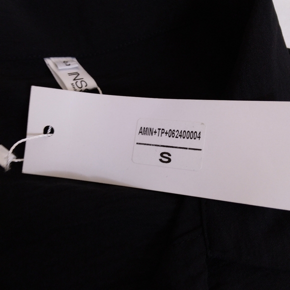 Size Small Black Button Up Blouse by Inssiko with Button Sleeves - Picture 7 of 8